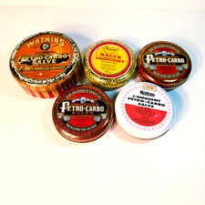Vintage Tins Lot Watkins Rawleigh's Petro Salve Ointment Antiseptic