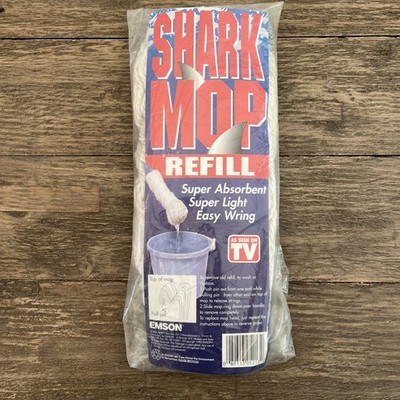 NEW NOS Vintage 1995 Emson Shark Mop Head Refill As Seen On TV #5213