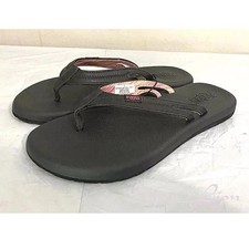 NEW FLOJOS Women's RICA Memory Foam Flip Flop Sandals - SIZE 7 - BLACK