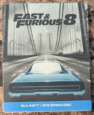NEW Fast 8 Fate of the Furious Blu-ray DVD 2-Disc Set Steelbook Mexico Import