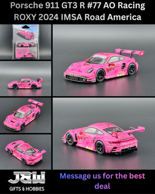 ミニカー MINI GT Porsche 911 GT3 R #77 ROXY Mini GT Porsche 911 GT3 R #77 AO Racing ROXY 2024 IMSA Road