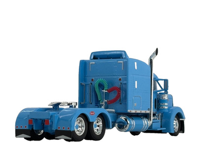 ミニカー DCP 1/64 Peterbilt 379 CoverWagon DCP 1/64 Peterbilt 379 Flattop With Covered Wagon Semi Truck Farm
