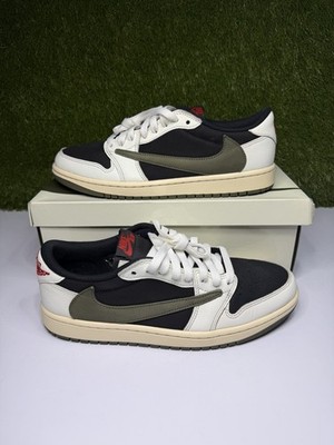 Air Jordan 1 Low Travis Scott Olive Size 10 Womens (8.5M) Sneakers DZ4137-106