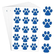 20 Sheets 300 Pcs Paw Print Tattoos Temporary Paw Print Face Tattoos Dog Blue