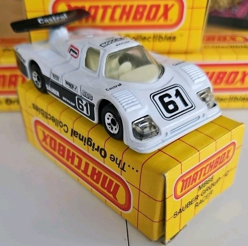 1984 Matchbox White #61 Sauber Group C Racer Castrol Race Car MB-66 Macau 1:55 - Image 4 of 4