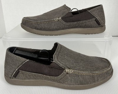 Crocs Santa Cruz Mens‎ 7M Espresso Brown Canvas Slip On Loafers 202056 Amazon.com | Crocs Men, Santa Cruz Loafers, Espresso/Espres  main image 4