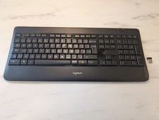 Logitech K800 Y-R0065 Illuminated Wireless Keyboard with USB Dongle TESTED