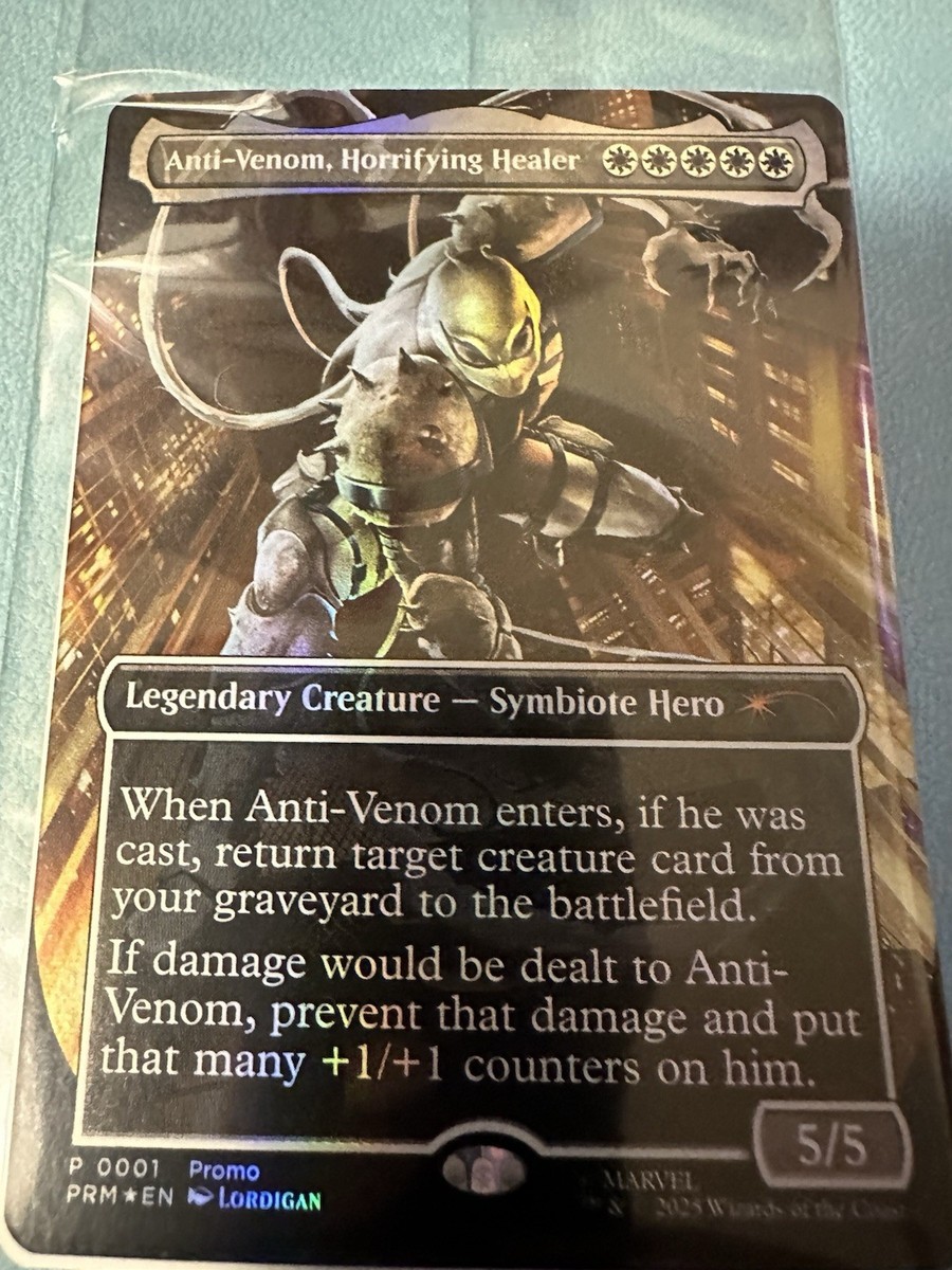 MTG Anti-Venom Horrifying Healer Promo Exclusive Borderless Foil #1 PRM  Magic