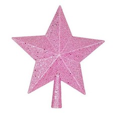 10 Inch Christmas Tree Topper Star Tree Topper Glittered Christmas Tree Pink