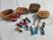 12 Vintage Tiny Worry Guatemalan Dolls Pair Earrings