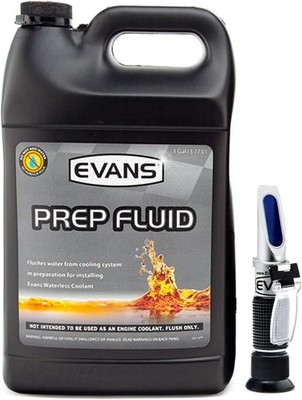 EVANS Coolant EC42001 Waterless Prep Fluid, 128 fl. oz Analog Refractometer E21
