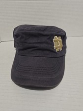Notre Dame Cadet Hat Cap Washed out Navy with Gold Interlocked ND Letters.