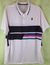 677 NIKE MEN COURT ADVANTAGE MEN TENNIS DRI FIT POLO SHIRT TOP BLUE Sz XL