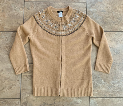 J Crew Women's XS Wool Angora Cashmere Blend Cardigan