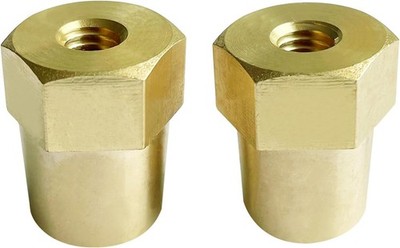 Ampper M8 Thread Female Brass Battery Terminal Post 1 Pair, 