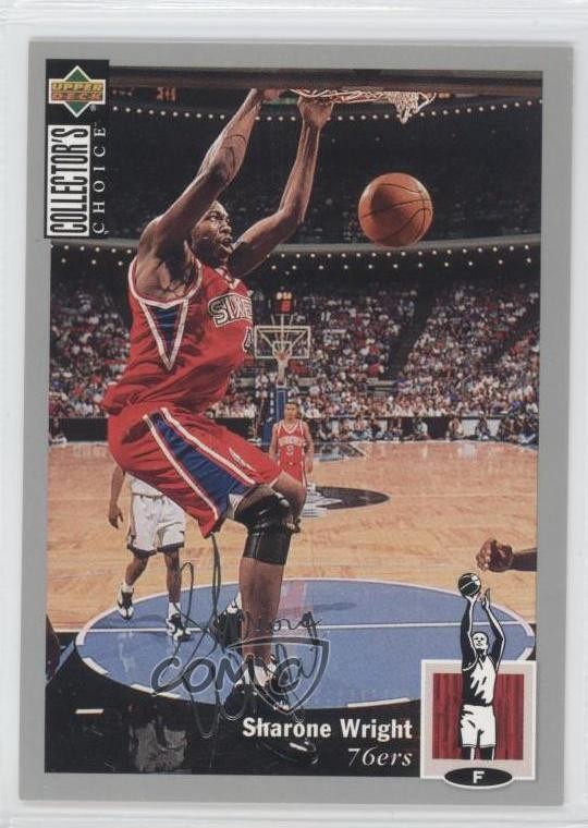 1994 Collector's Choice Silver Foil Signature Sharone Wright #346 Rookie RC 0j9