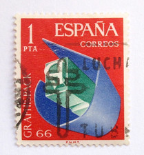 Spain Stamps Scott 11435 Graphispack 1 Pta 1966 Used NG