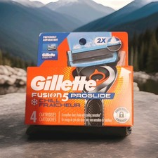 Gillette Fusion5 Proglide Chill Fraicheur Refill Cartridges 4 Pack 3.88 per gallon