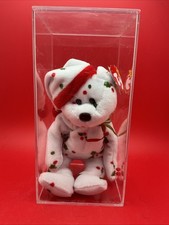 Vintage 1998 Ty Beanie Baby Holiday Teddy In Display Case