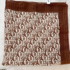 Patricia Paris - Brown Eiffel Tower scarf 22  Square