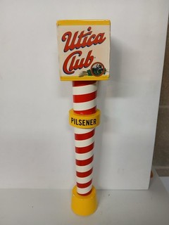 UTICA CLUB BREWING Striped Beer Tap Handle Pilsener