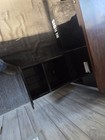 Large Rectangular Office Desk with Multiple Drawers, Black and Wood Finish — photo 8