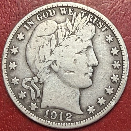 1912-D Barber Half Dollar. Higher Grade. Free Shipping
