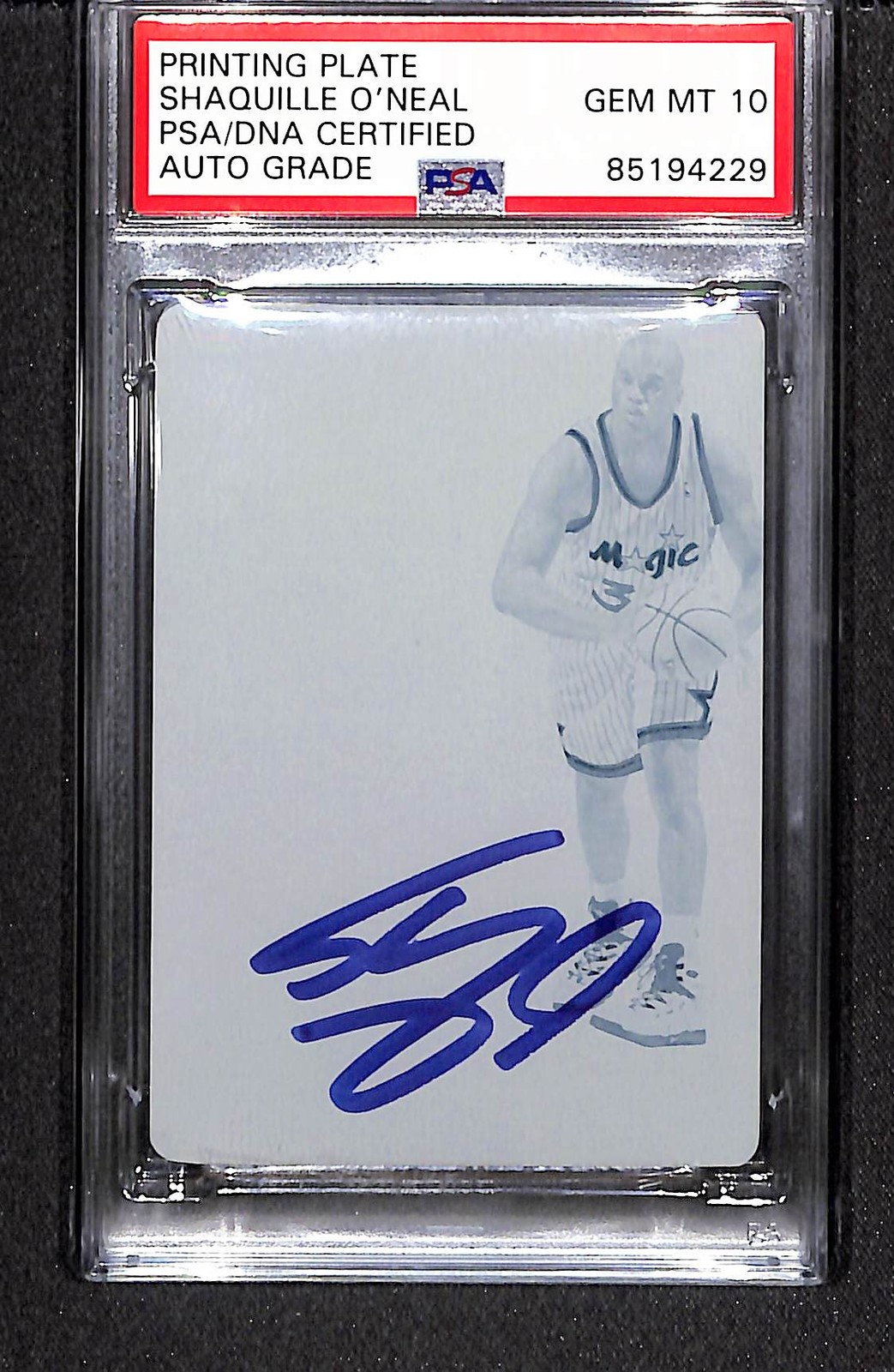 Shaquille O'Neal 2016 Flawless Printing Plate Auto /1 #DPA-SON PSA Authentic