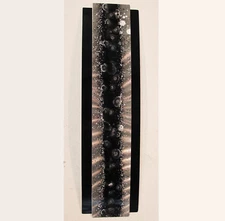 Black & Silver Metal Wall Art Modern Abstract Painting Sculpture Decor by Jones