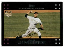 Ubaldo Jimenez 2007 Topps Baseball #296 Colorado Rockies