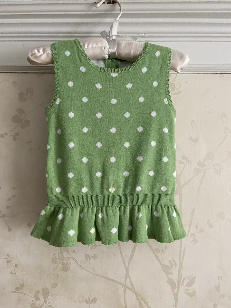 Green polka dot sweater sale