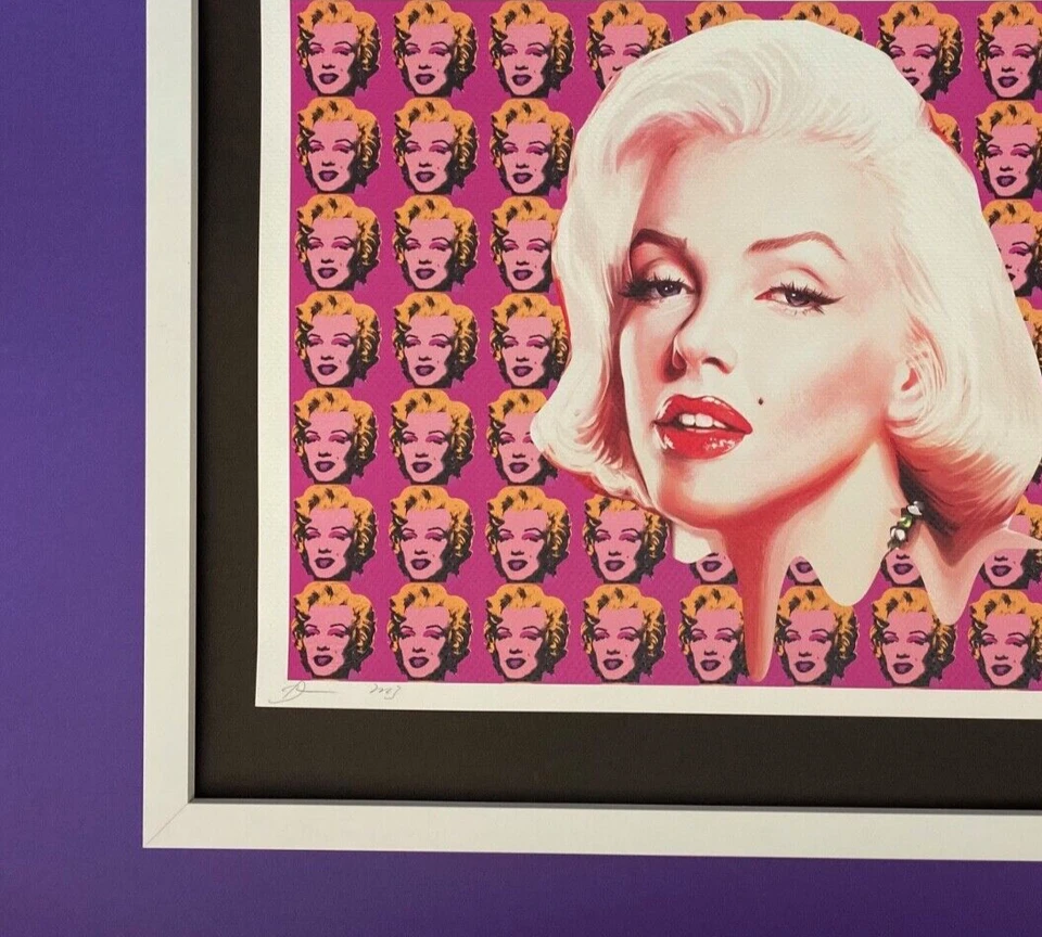 Grafite Death NYC grande emoldurado 16x20 polegadas Pop Art certificado Marilyn Monroe Warhol# - Imagem 4 de 4