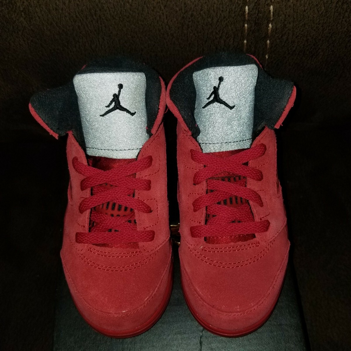 Nike Air Jordan Retro 5 Flight Suit PS Red/Black 440889 602 Size 