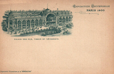 CPA 75 - PARIS Weltausstellung 1900. Palast der Söhne, Stoffe und Kleidung
