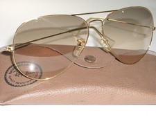 62mm VINTAGE B L RAY BAN TOP BROWNISH GRADIENT PHOTOCHROMIC AVIATOR SUNGLASSES