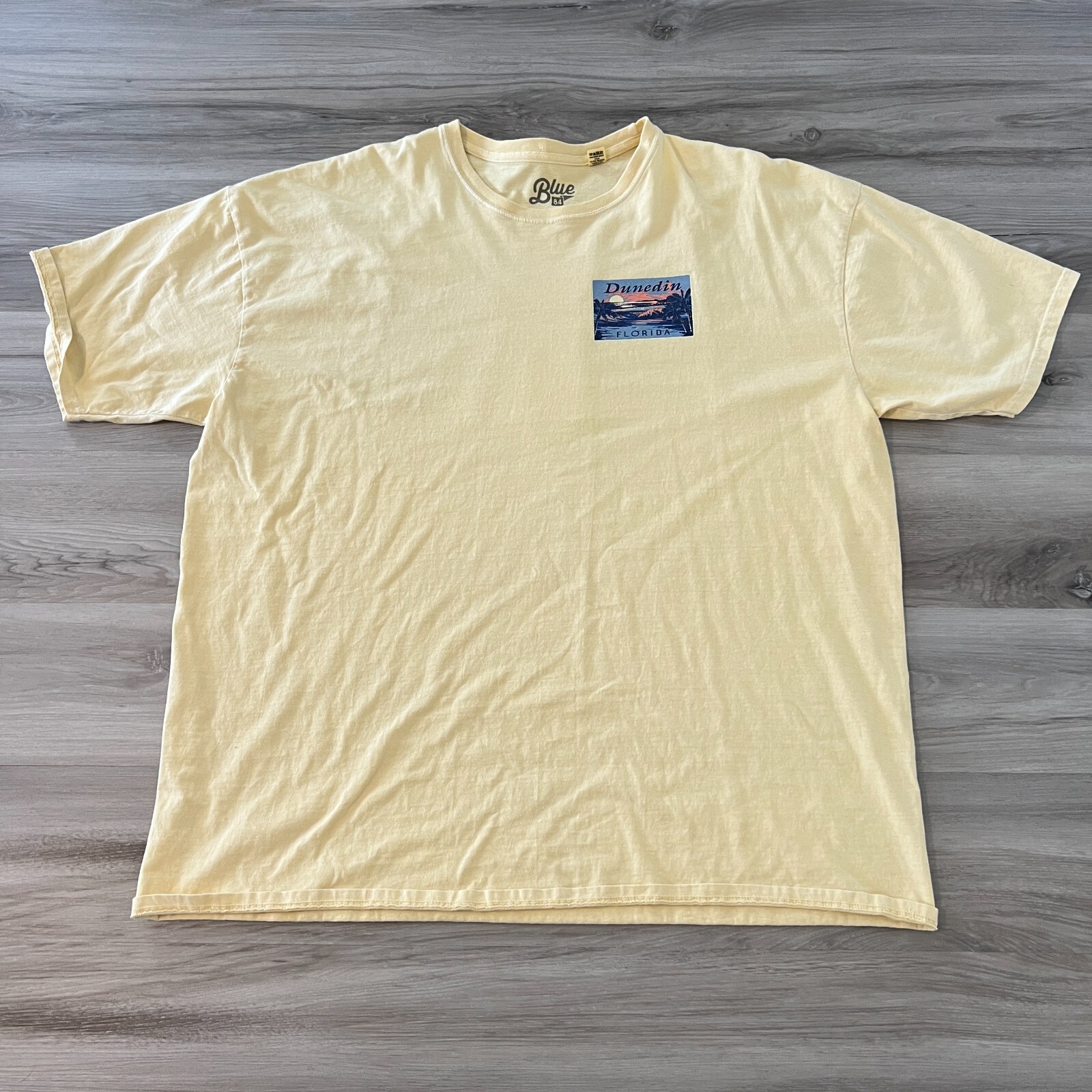 Dunedin Florida Shirt Adult 2XL Yellow Short Sleeve Destination Beach