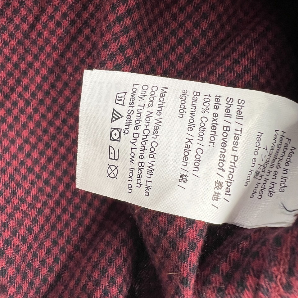 J. Crew Shirt Men's Large Plaid Brushed Twill Flannel Shirt Red Blue