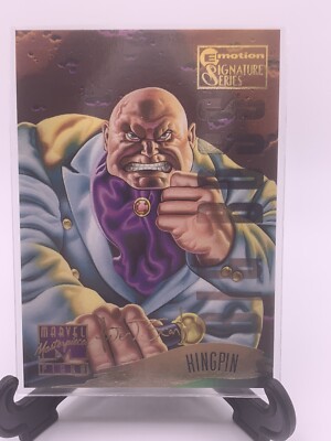1995 Marvel Masterpieces Emotion Gold foil Signature KINGPIN BIG BOSS #129