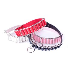 PU Leather Steel weave Neck collar Neckcollar 4 colors