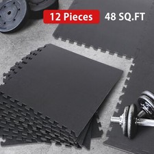 12pcs Puzzle Exercise Floor Mat Interlocking EVA Foam Tile 6 Piece 24''L x24''W