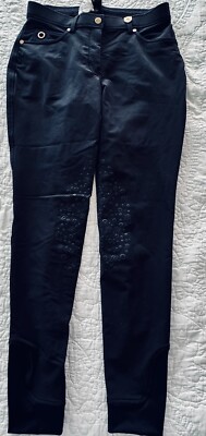 Lauria Garrelli Jump & Dressage Breeches Navy SZ 24 Equestrian Riding Full Seat