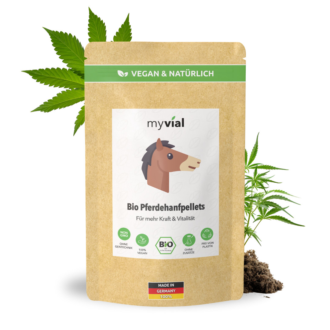Bio Pferdehanf 5kg Hanfpellets | Pferdefutter | 100% Bio aus Deutschland