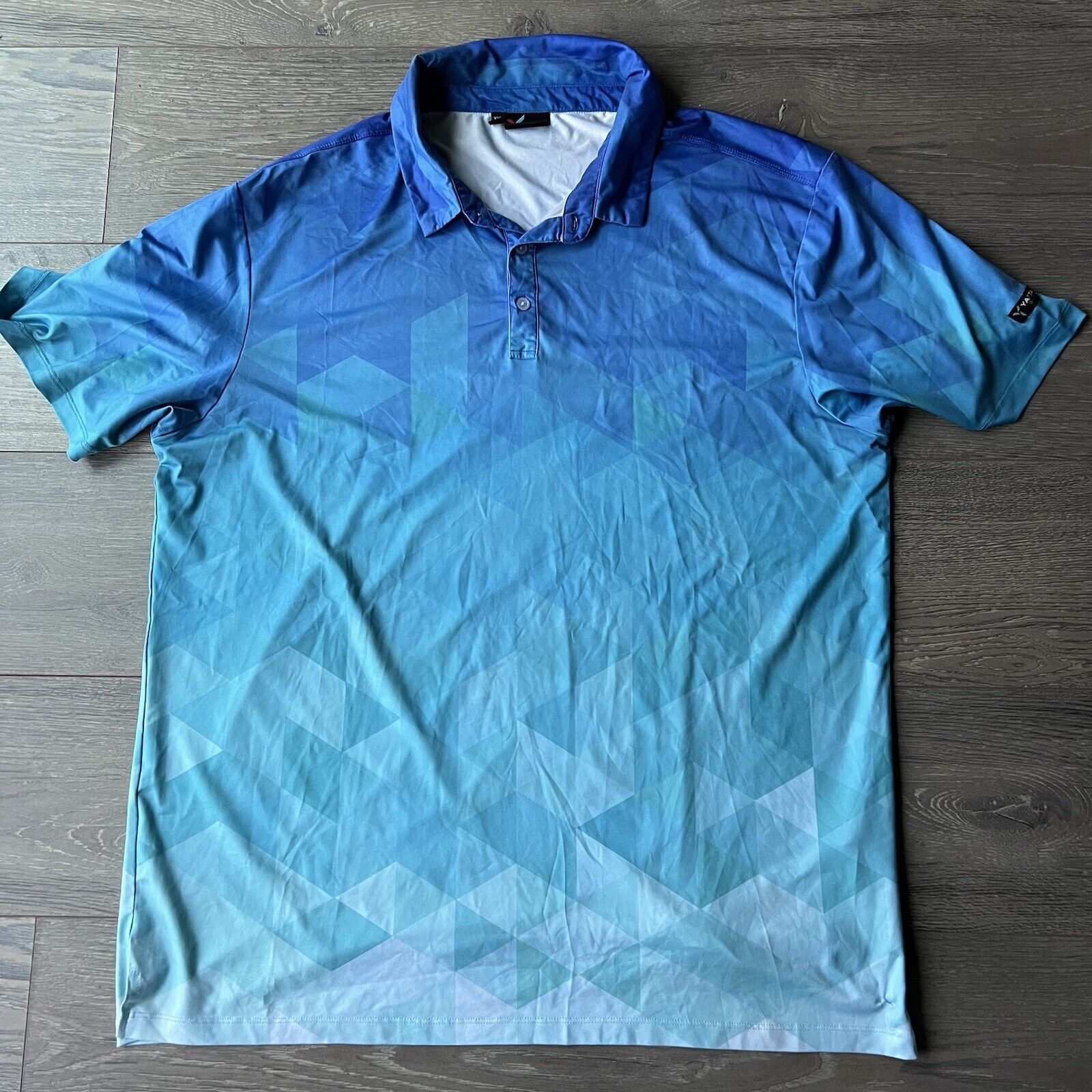 Yatta Golf Polo Shirt Mens 2XL Green Blue Pullove… - image 1