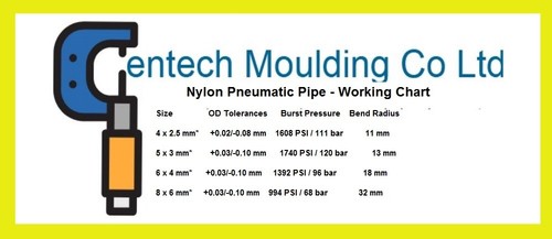 BLACK Flexible Nylon Pneumatic Pipe Air Line Tubing Compressed Plastic Tube UK - Picture 2 of 6