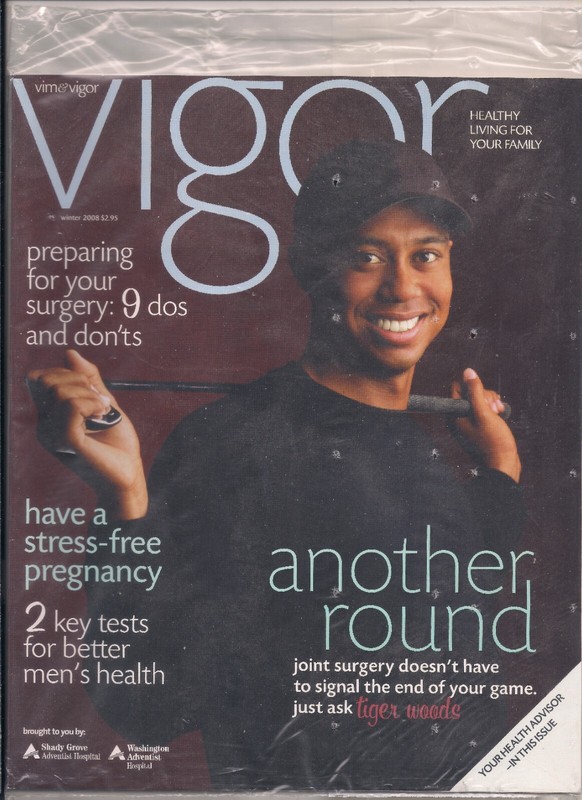 TIGER WOODS | Vim & Vigor Magazine | Sealed | Unopened | Winter 2008 | Health