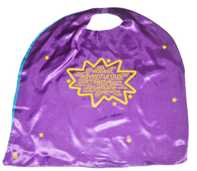True Superpowers Themed Play Cape in Purple and Blue