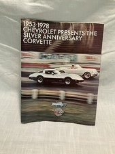 Vtg Chevrolet Silver Anniversary Corvette 1953-1978 Dealer Sales Brochure Vtg Chevrolet Silver Anniversary Corvette 1953-1978 Dealer Sales Brochure