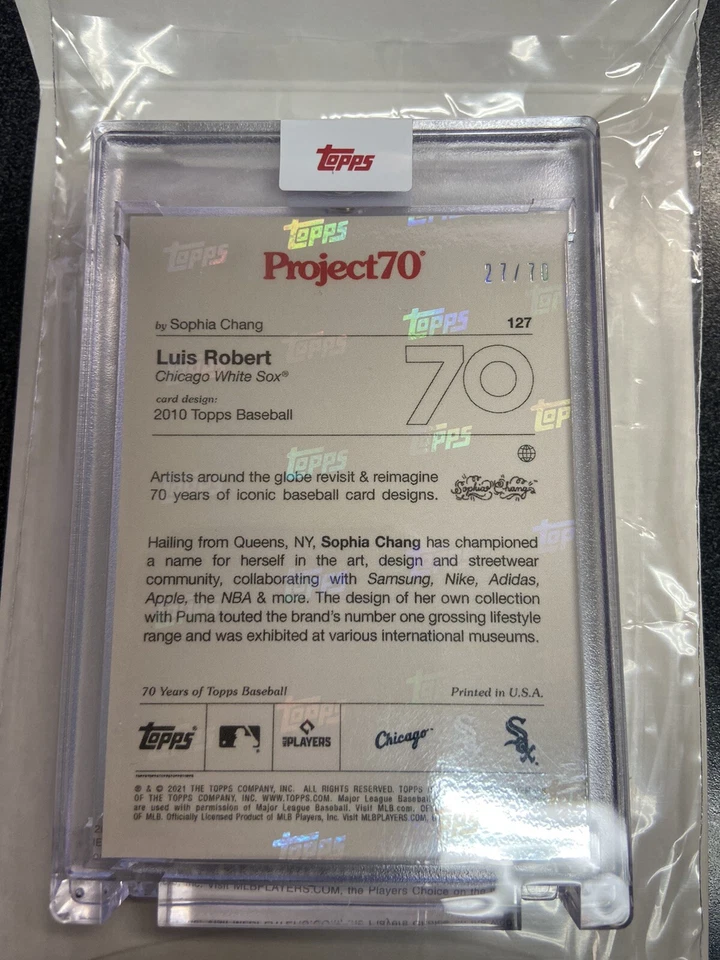 2021 Luis Robert #127 Project 70 P70 Foil 27/70 by Sophia Chang White Sox!!! - Image 3 of 4