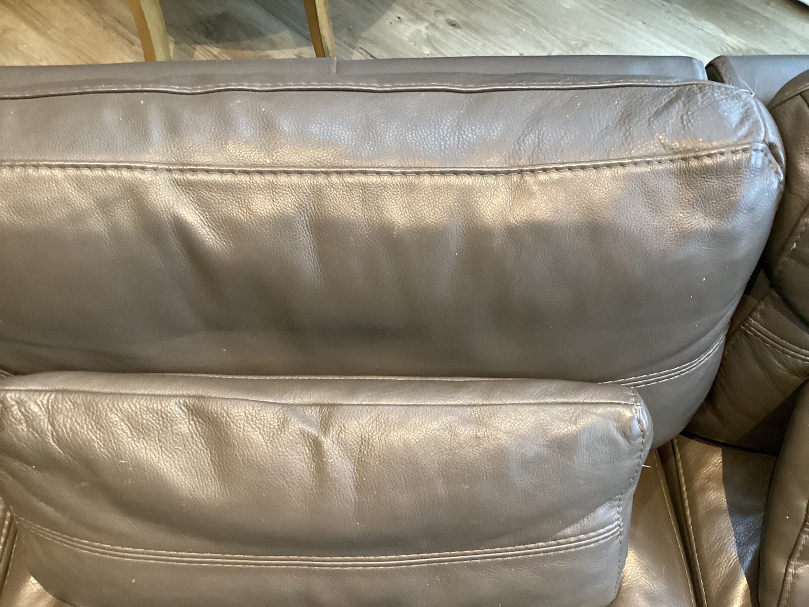 Large grey leather corner suite 5/6 seat sofa with Chaise Lounge eBay