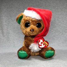 TY Beanie Boos - 6" NICHOLAS the BEAR (glitter eyes) MINT with MINT TAGS